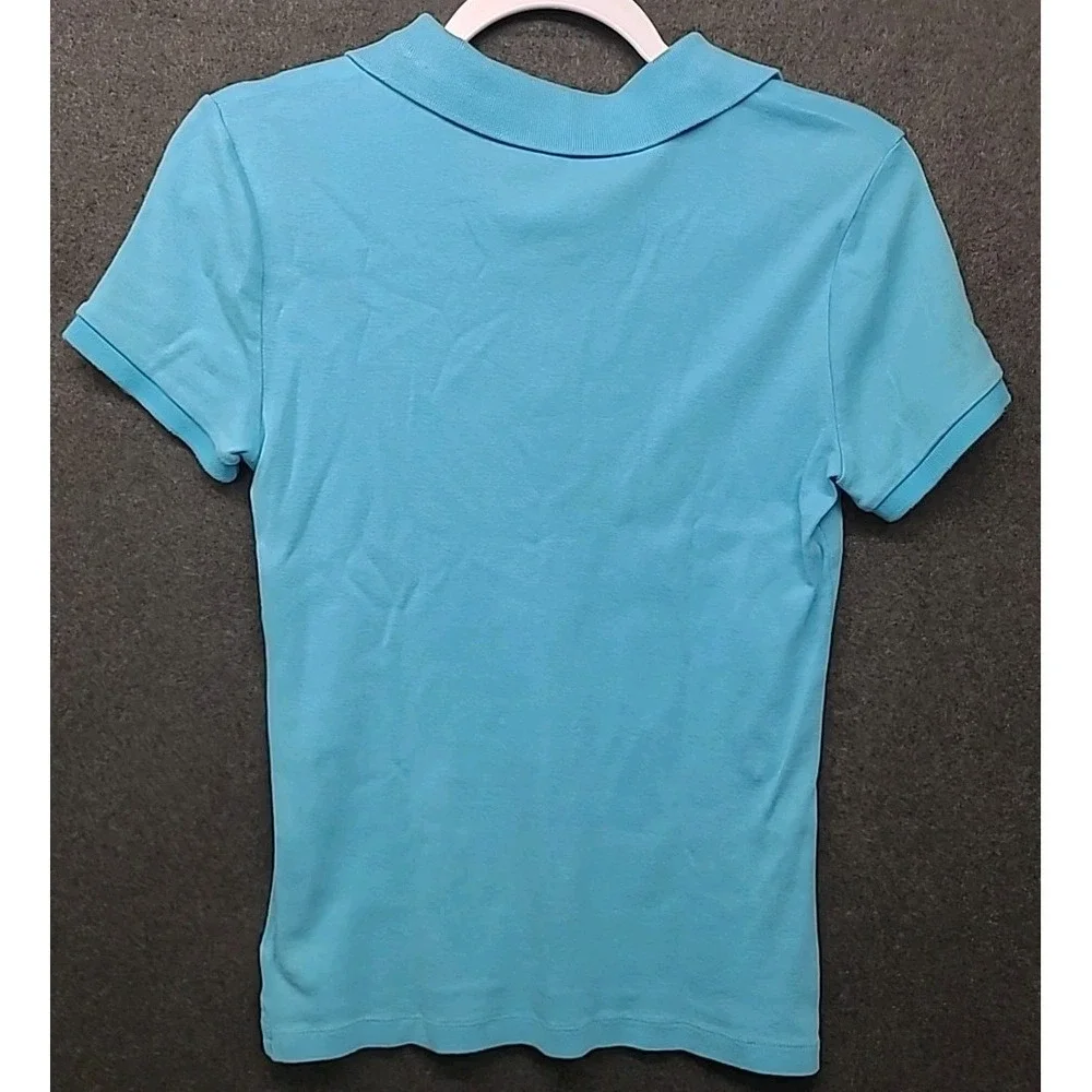 Lauren Ralph Lauren Womens Polo‎ Shirt Small Aqua Blue READ